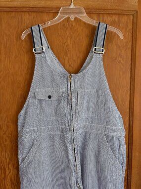 Force 1 Navy and White Striped Overalls